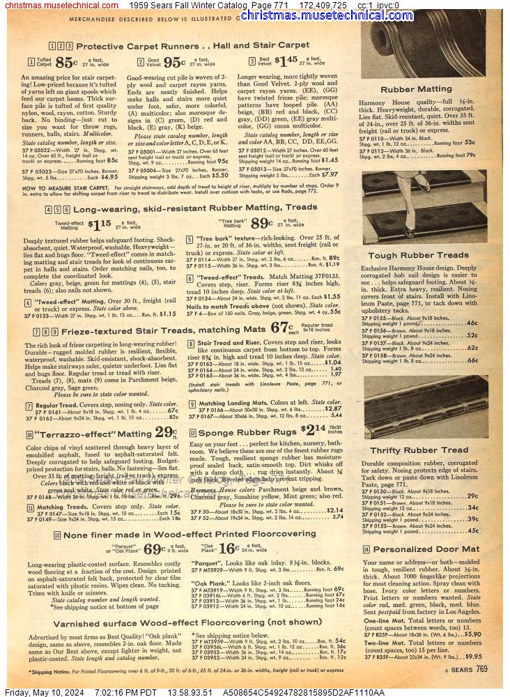 1959 Sears Fall Winter Catalog, Page 771