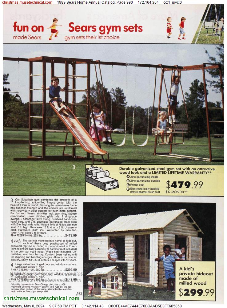 1989 Sears Home Annual Catalog, Page 990