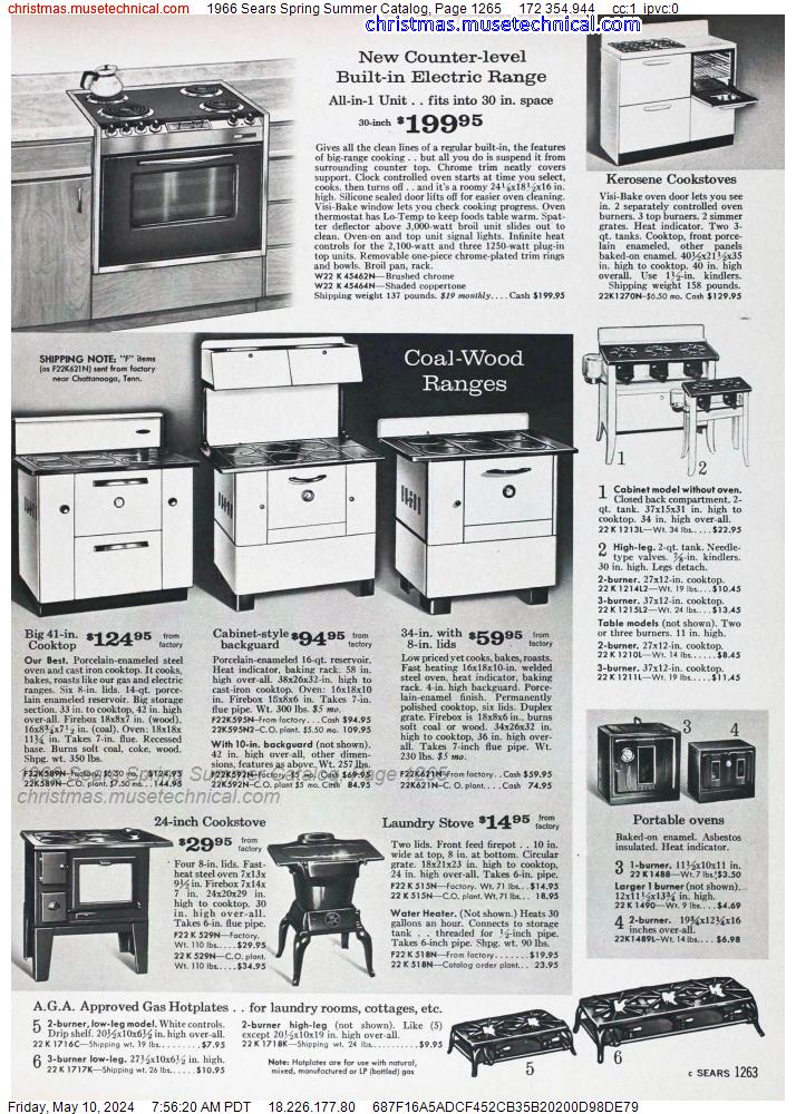 1966 Sears Spring Summer Catalog, Page 1265