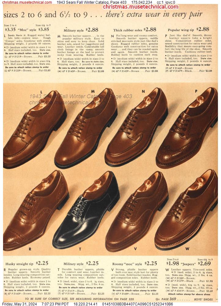 1943 Sears Fall Winter Catalog, Page 403