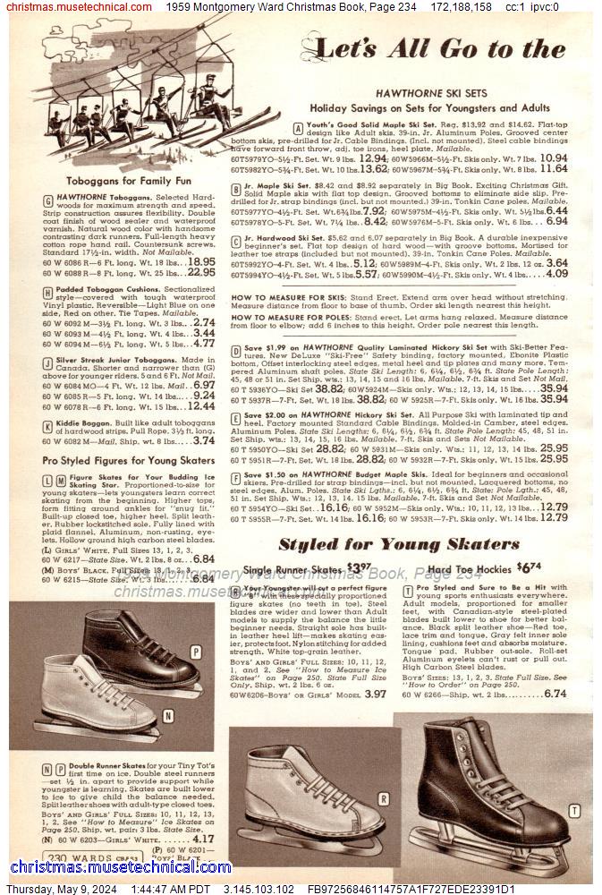 1959 Montgomery Ward Christmas Book, Page 234
