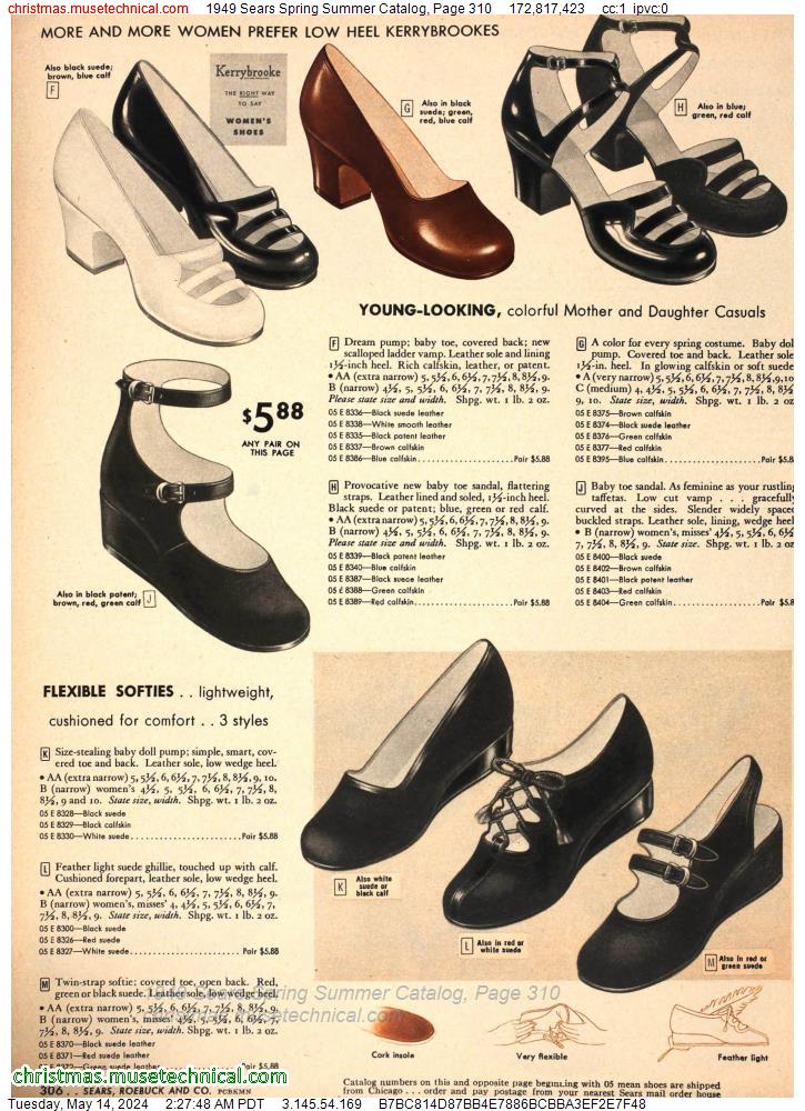 1949 Sears Spring Summer Catalog, Page 310