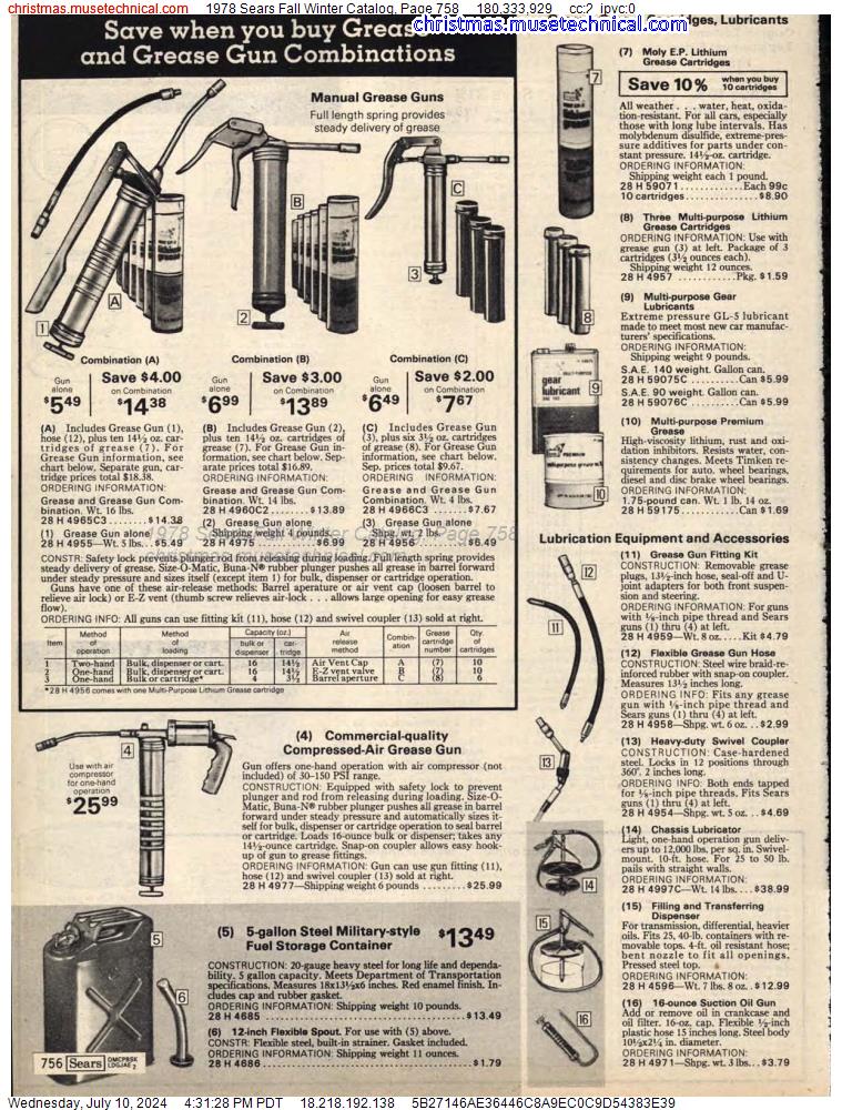 1978 Sears Fall Winter Catalog, Page 758