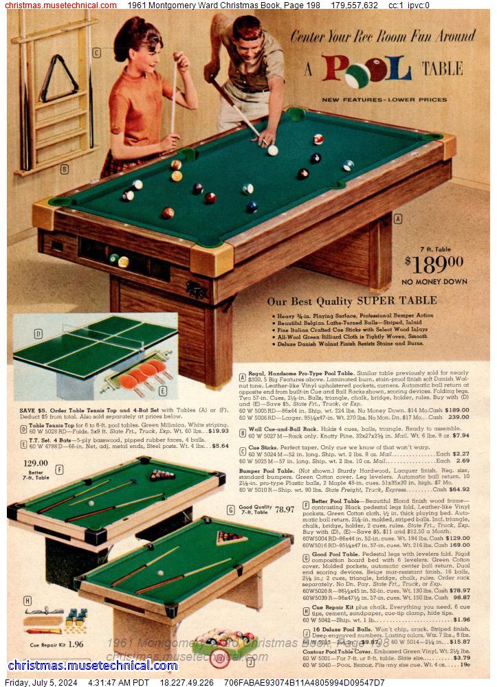 1961 Montgomery Ward Christmas Book, Page 198