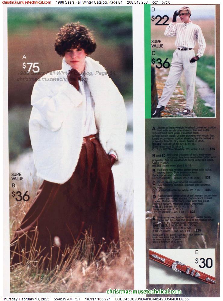 1988 Sears Fall Winter Catalog, Page 84