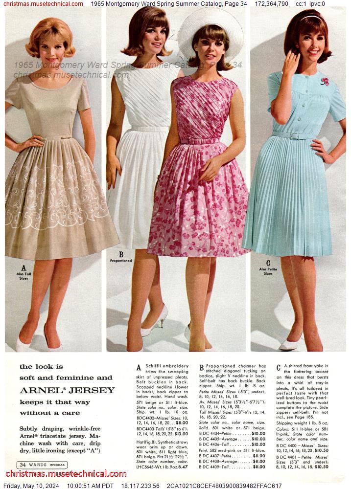 1965 Montgomery Ward Spring Summer Catalog, Page 34