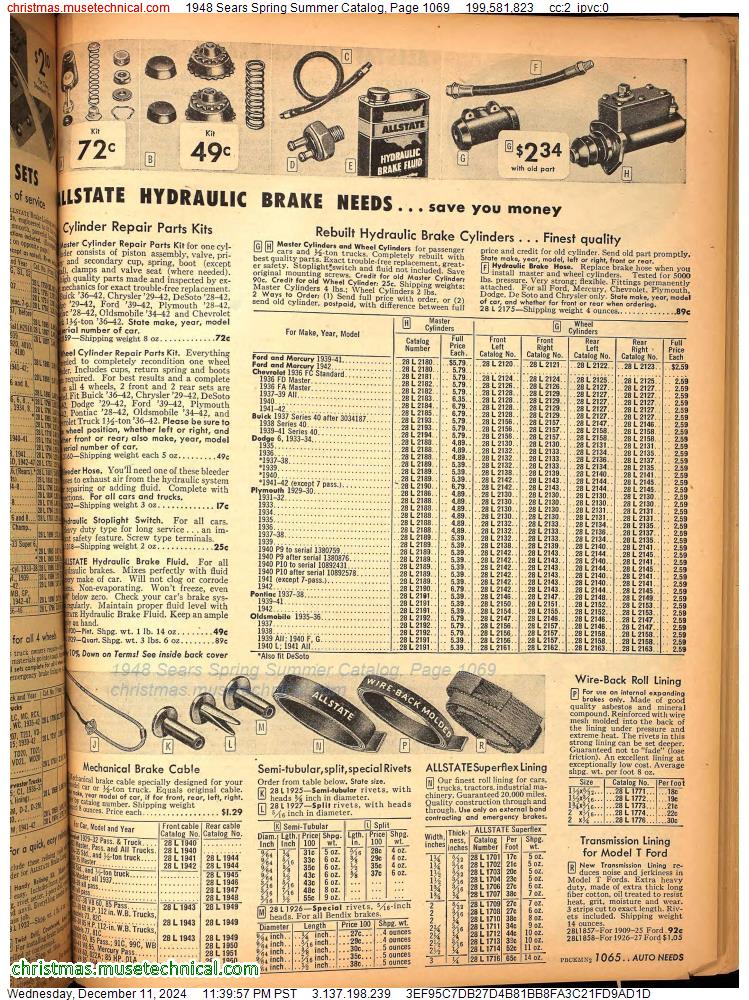 1948 Sears Spring Summer Catalog, Page 1069