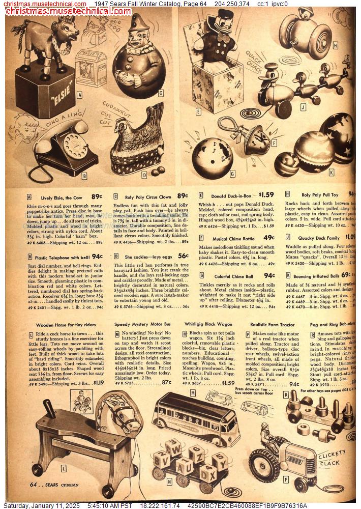 1947 Sears Fall Winter Catalog, Page 64