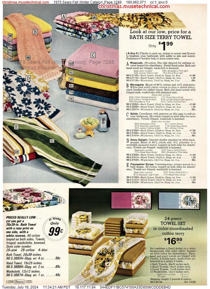 1975 Sears Fall Winter Catalog, Page 1288
