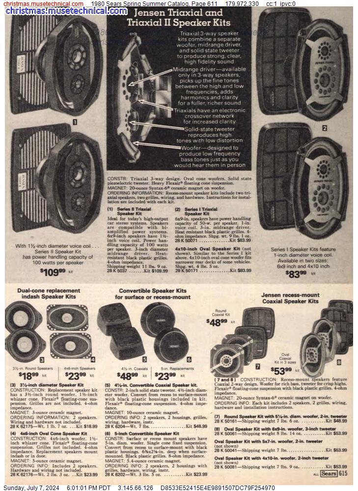 1980 Sears Spring Summer Catalog, Page 611