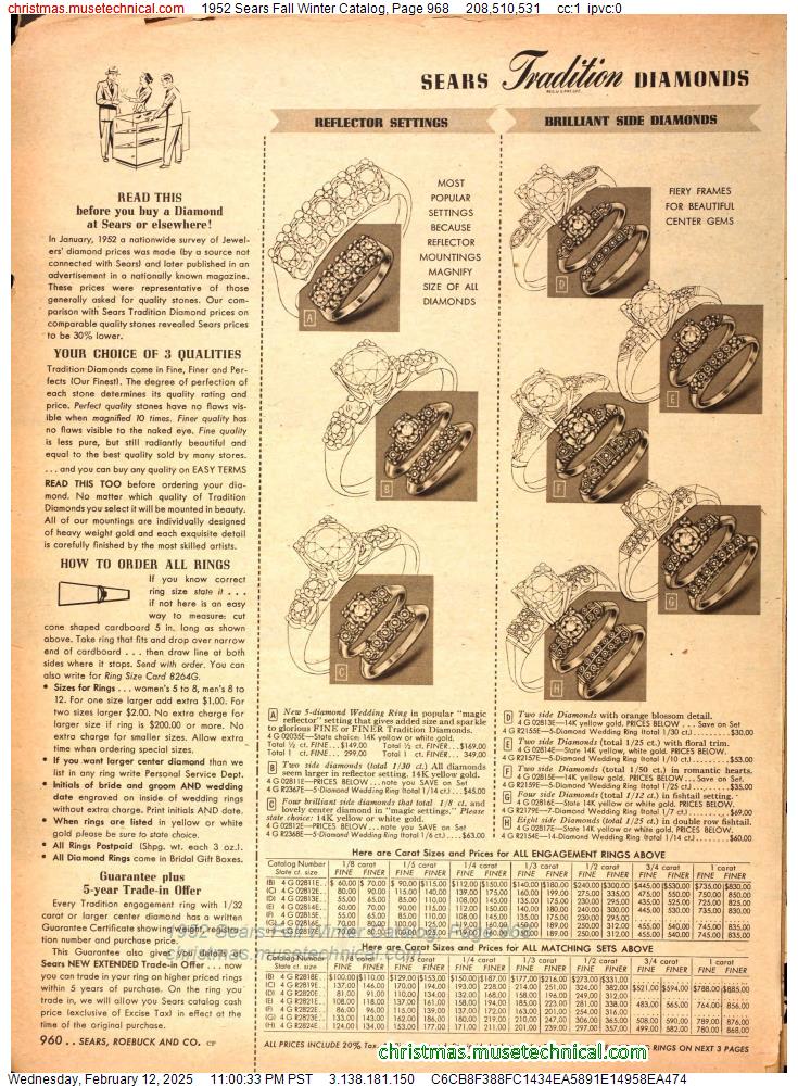 1952 Sears Fall Winter Catalog, Page 968