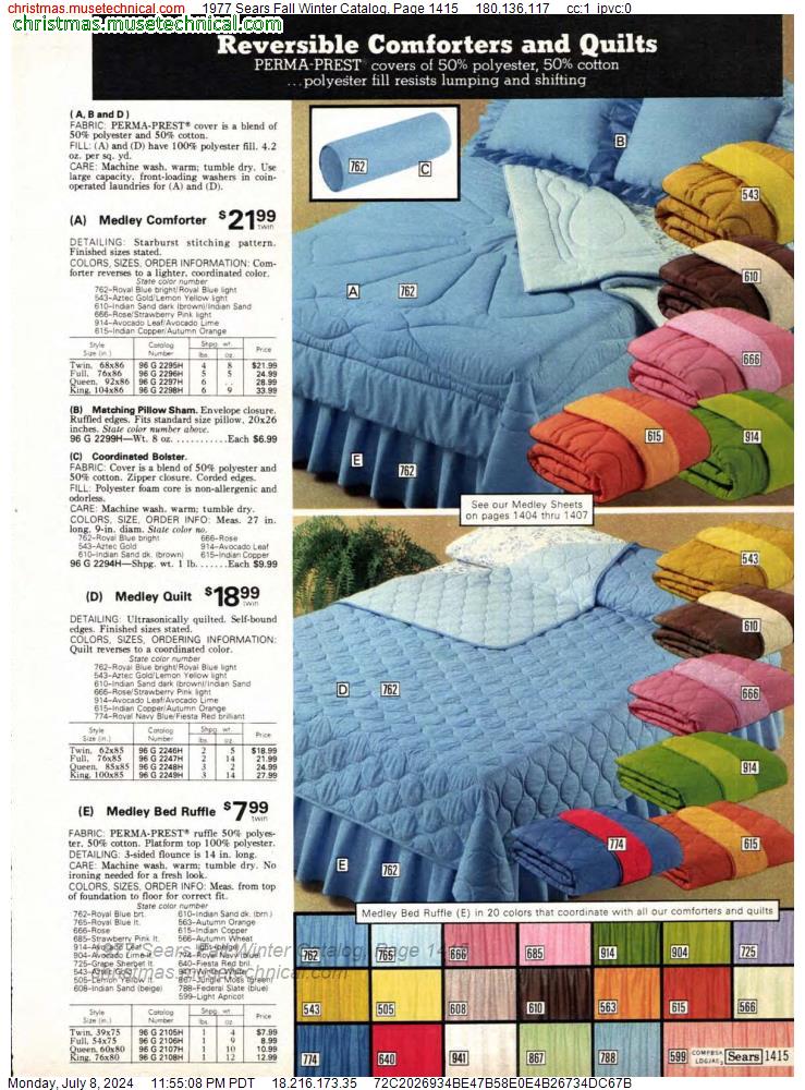 1977 Sears Fall Winter Catalog, Page 1415