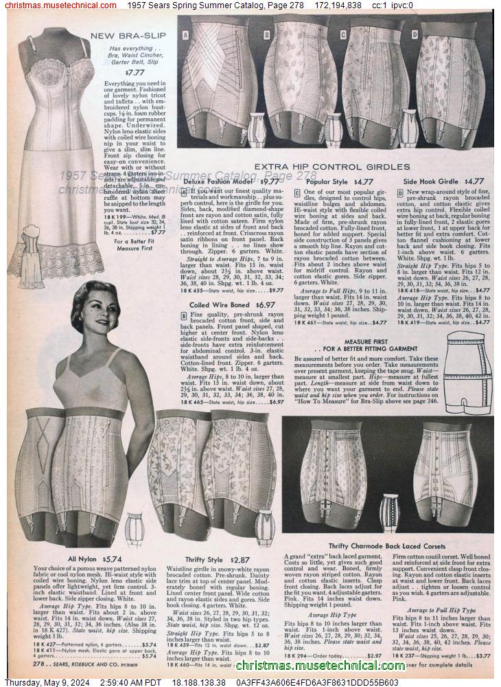 1957 Sears Spring Summer Catalog, Page 278