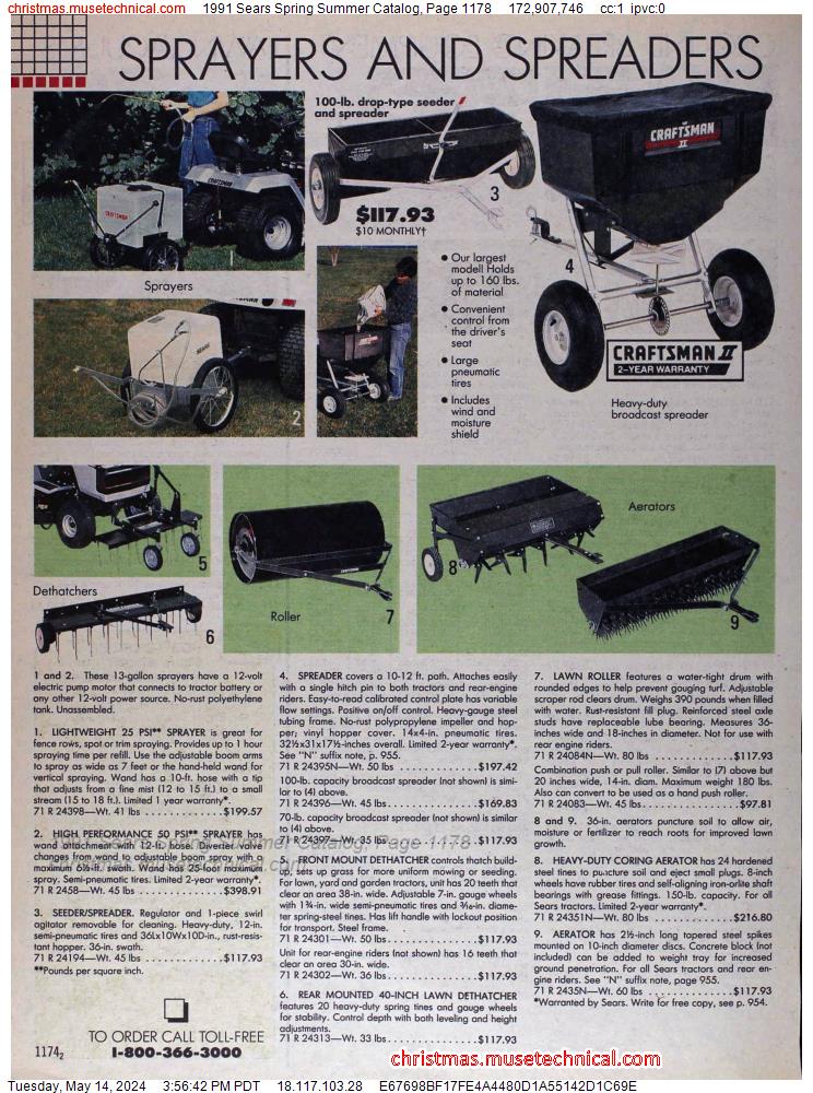 1991 Sears Spring Summer Catalog, Page 1178