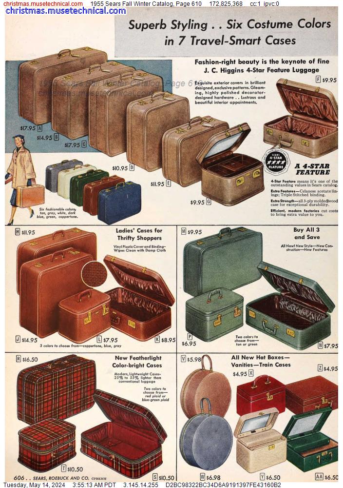 1955 Sears Fall Winter Catalog, Page 610
