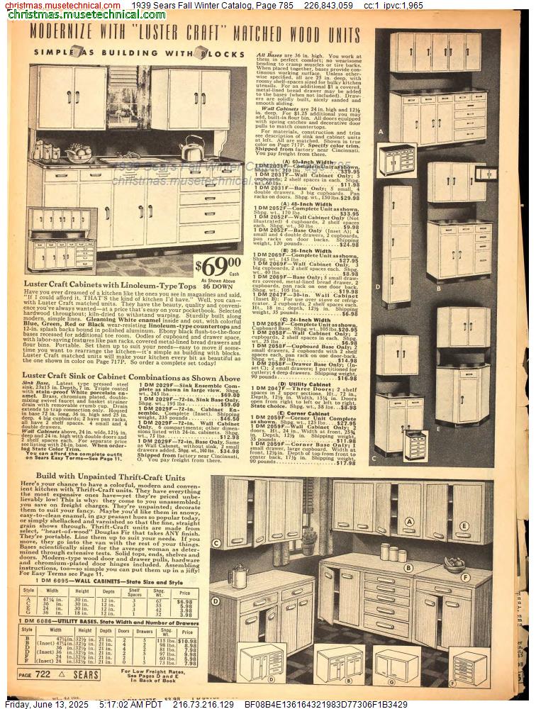 1939 Sears Fall Winter Catalog, Page 785