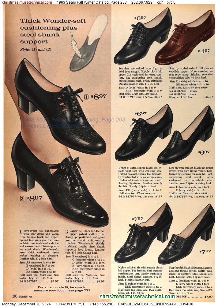 1963 Sears Fall Winter Catalog, Page 203