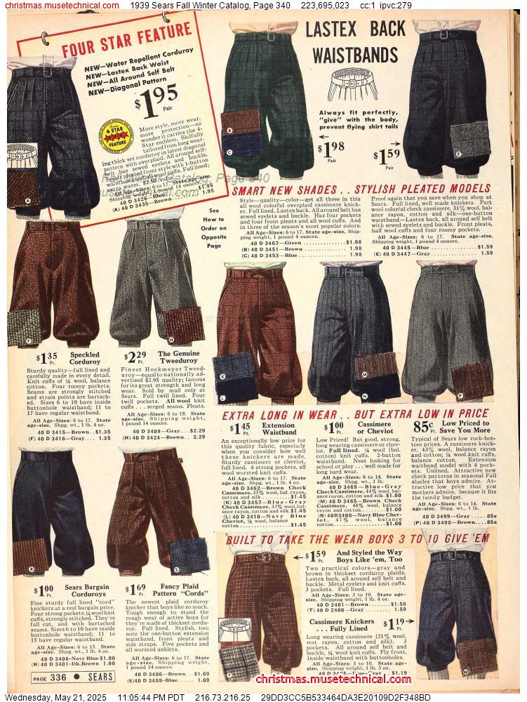 1939 Sears Fall Winter Catalog, Page 340