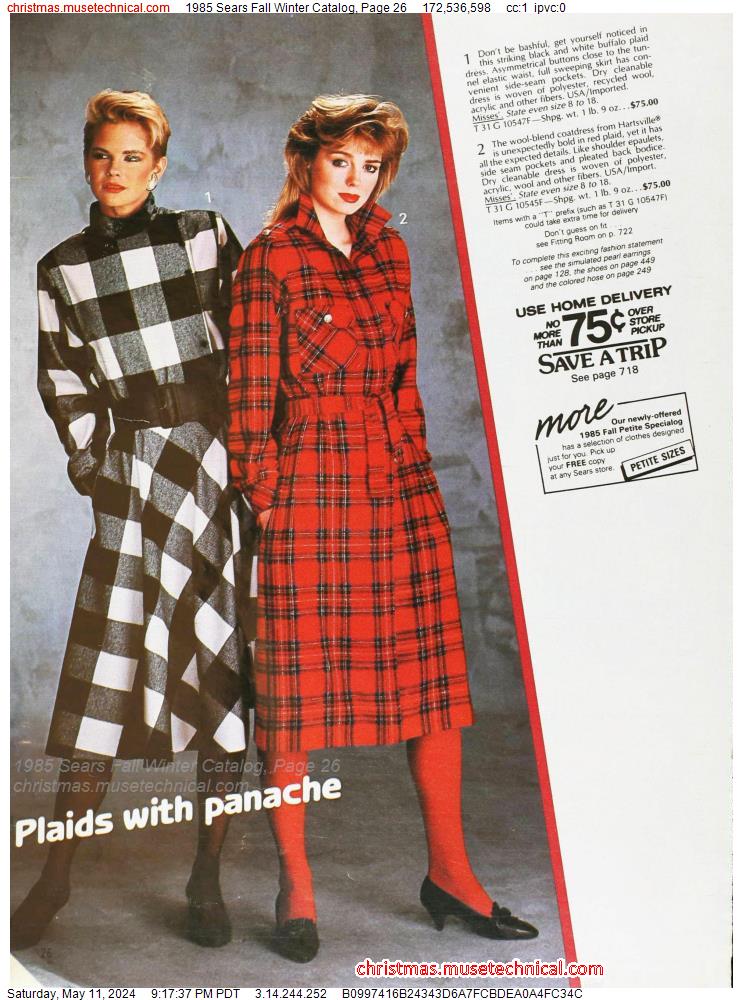 1985 Sears Fall Winter Catalog, Page 26
