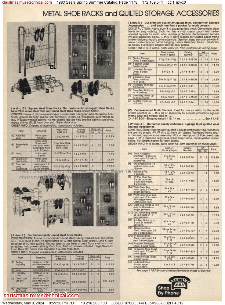 1983 Sears Spring Summer Catalog, Page 1178