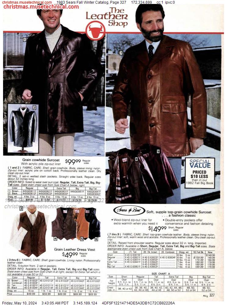 1983 Sears Fall Winter Catalog, Page 327
