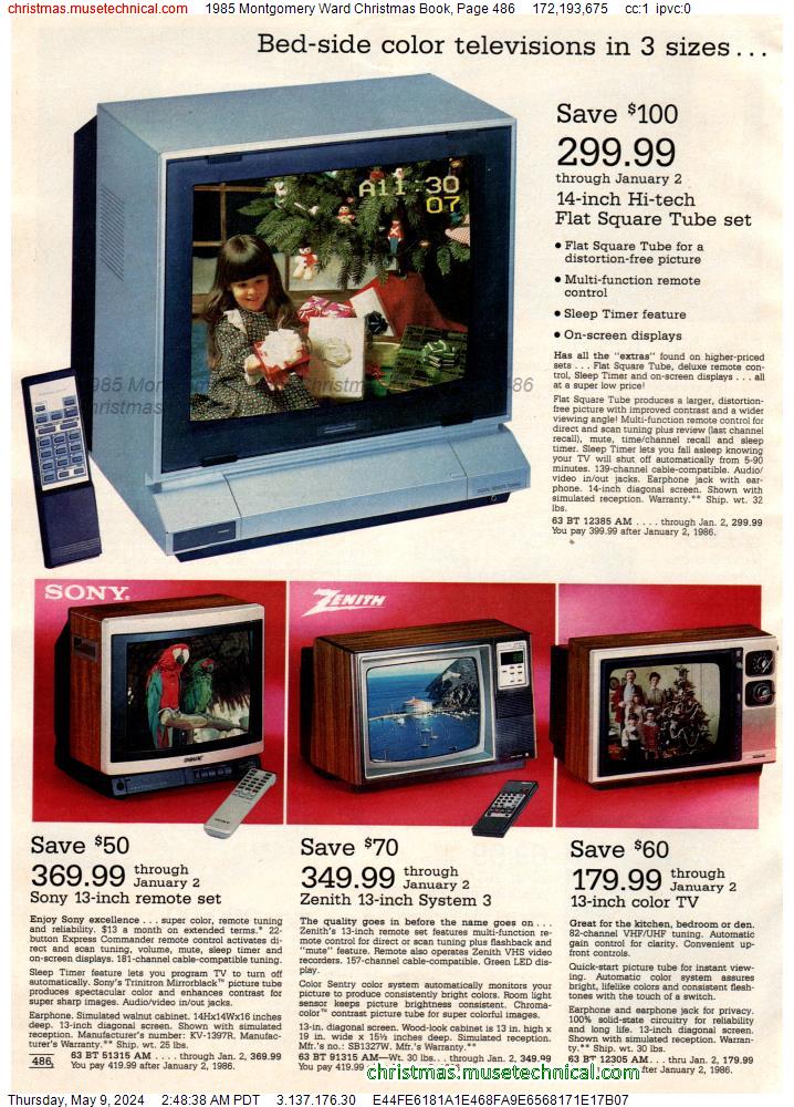 1985 Montgomery Ward Christmas Book, Page 486