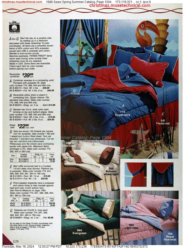 1986 Sears Spring Summer Catalog, Page 1204