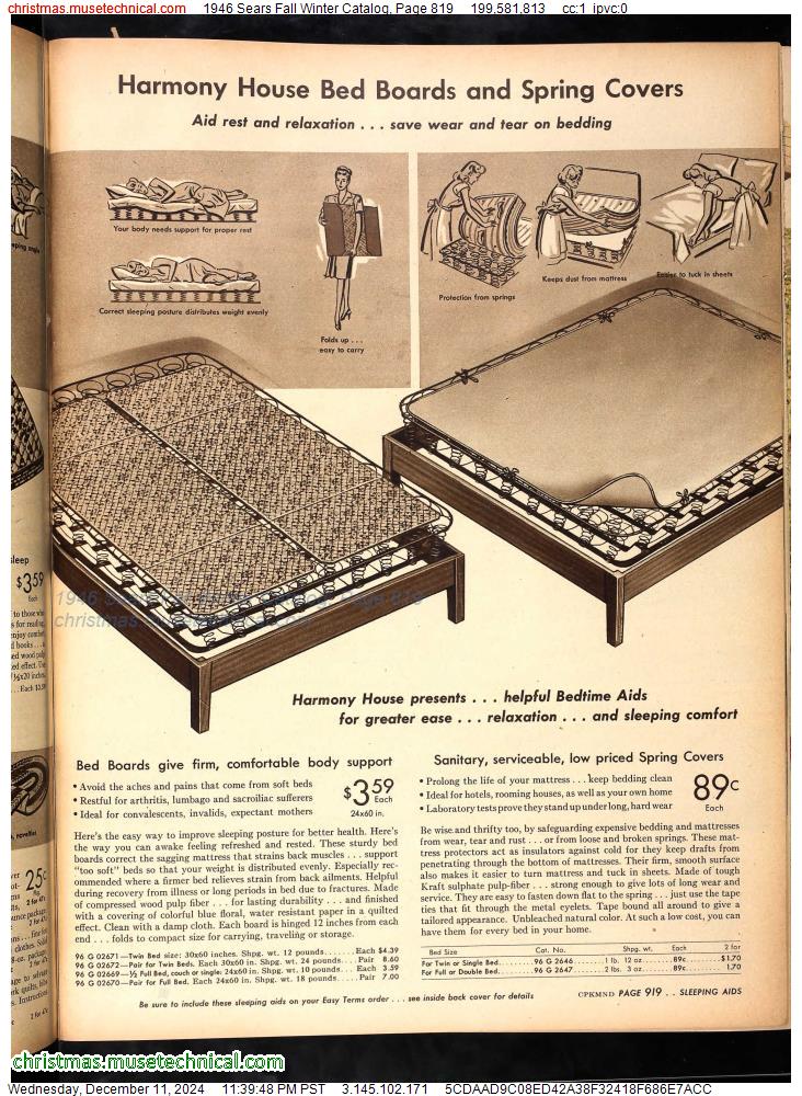 1946 Sears Fall Winter Catalog, Page 819