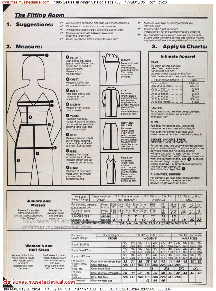1985 Sears Fall Winter Catalog, Page 730