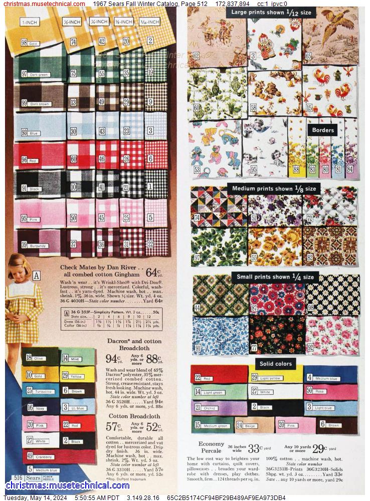 1967 Sears Fall Winter Catalog, Page 512