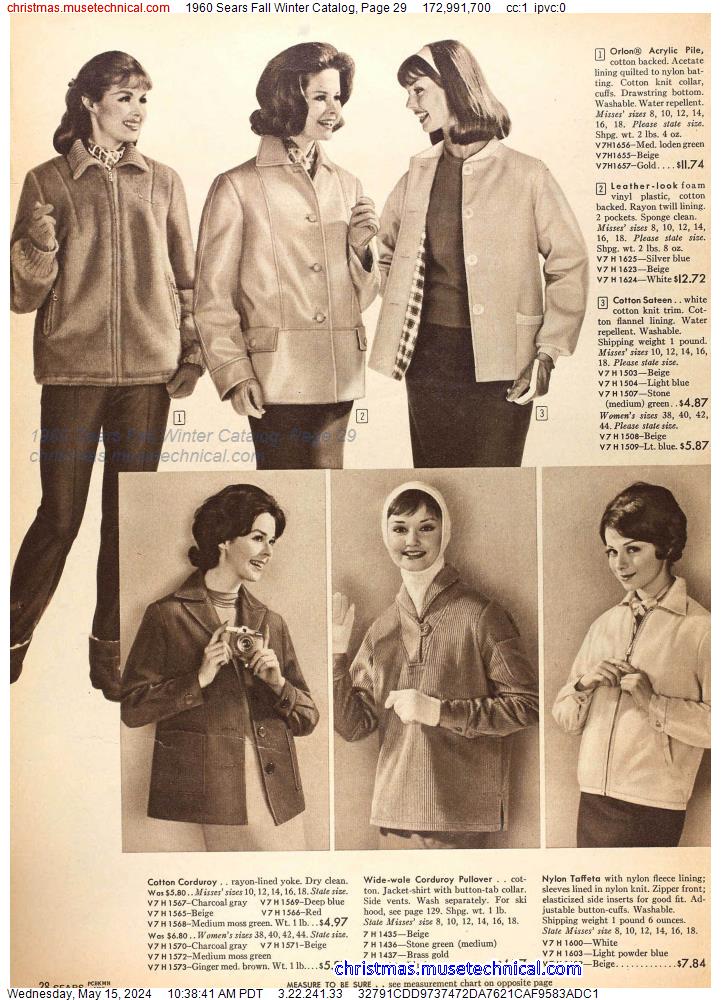 1960 Sears Fall Winter Catalog, Page 29