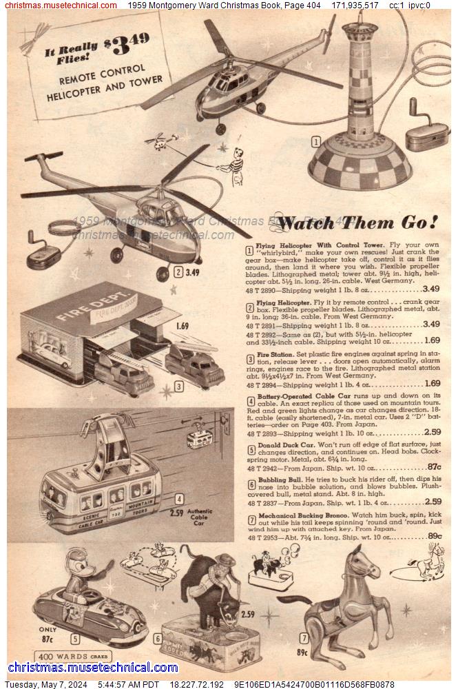 1959 Montgomery Ward Christmas Book, Page 404