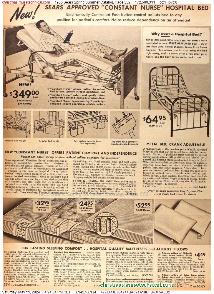 1955 Sears Spring Summer Catalog, Page 552