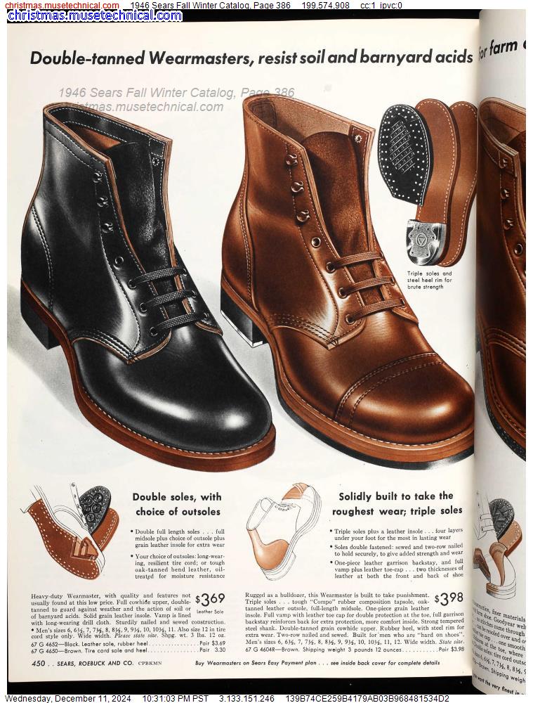 1946 Sears Fall Winter Catalog, Page 386