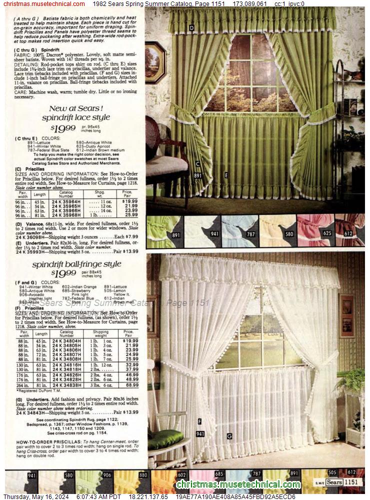 1982 Sears Spring Summer Catalog, Page 1151