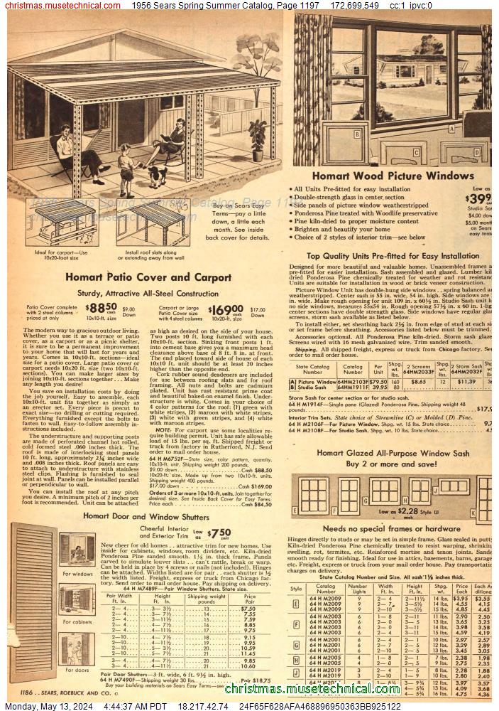 1956 Sears Spring Summer Catalog, Page 1197