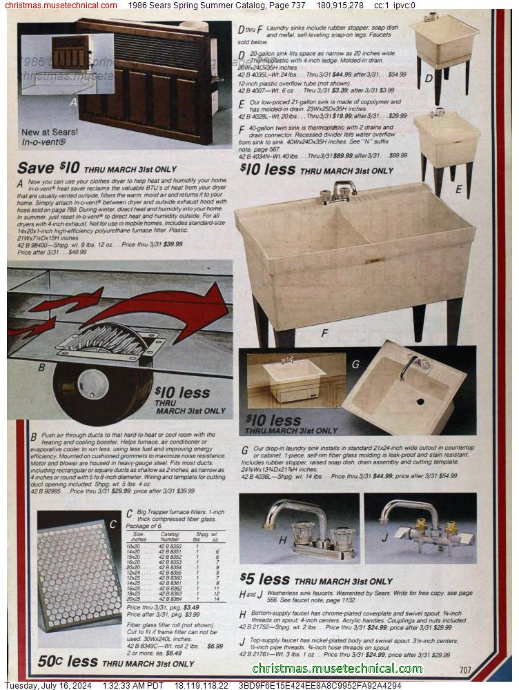 1986 Sears Spring Summer Catalog, Page 737