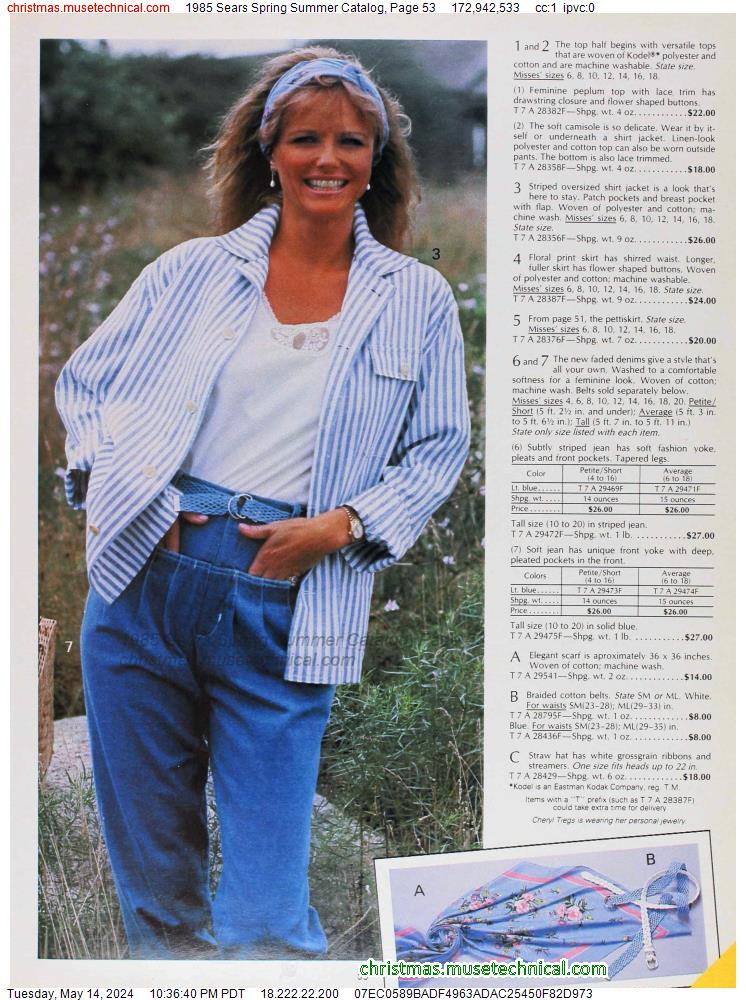 1985 Sears Spring Summer Catalog, Page 53
