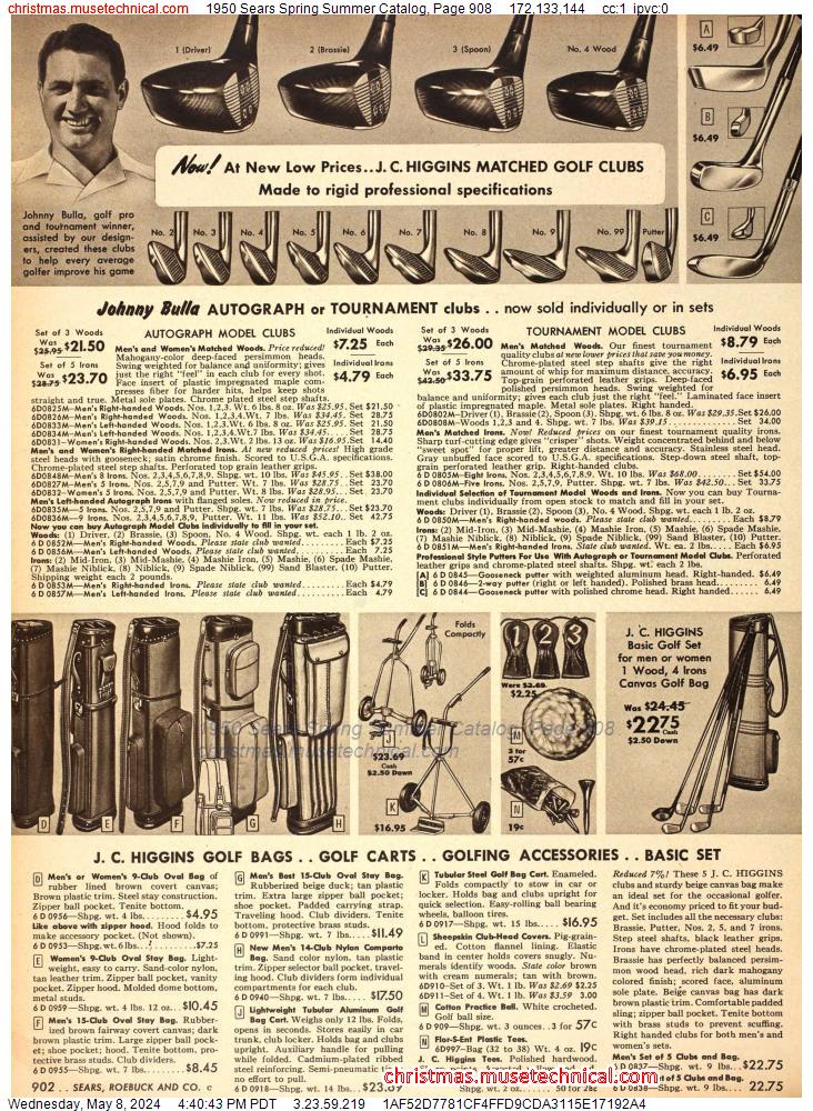 1950 Sears Spring Summer Catalog, Page 908