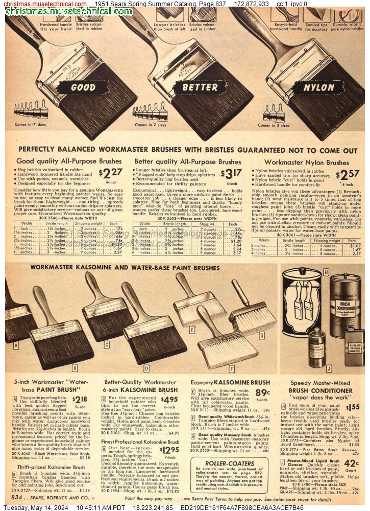 1951 Sears Spring Summer Catalog, Page 837