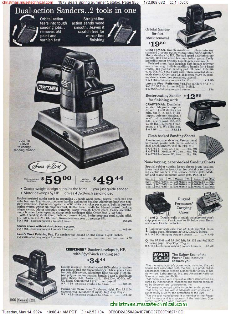1973 Sears Spring Summer Catalog, Page 855