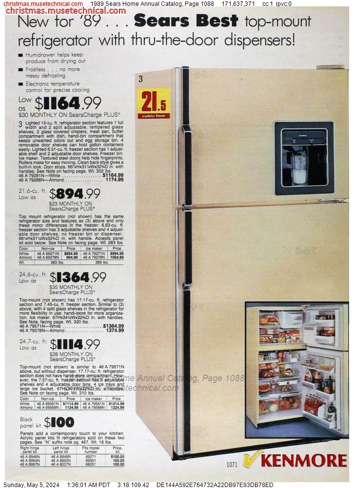 1989 Sears Home Annual Catalog, Page 1088
