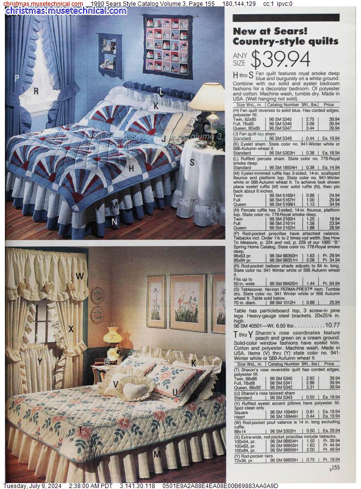 1990 Sears Style Catalog Volume 3, Page 155