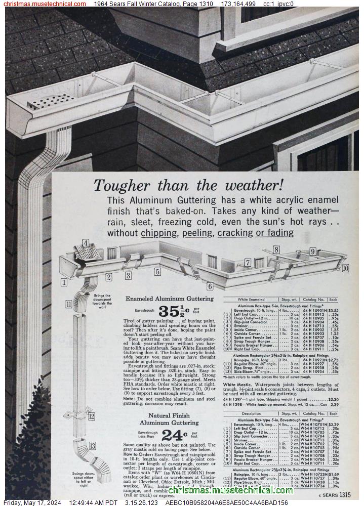 1964 Sears Fall Winter Catalog, Page 1310