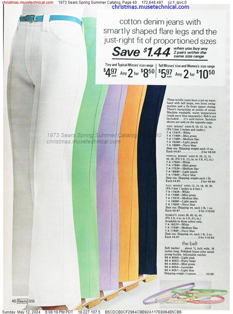 1973 Sears Spring Summer Catalog, Page 40