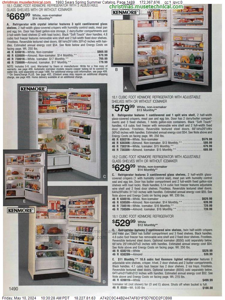 1993 Sears Spring Summer Catalog, Page 1489
