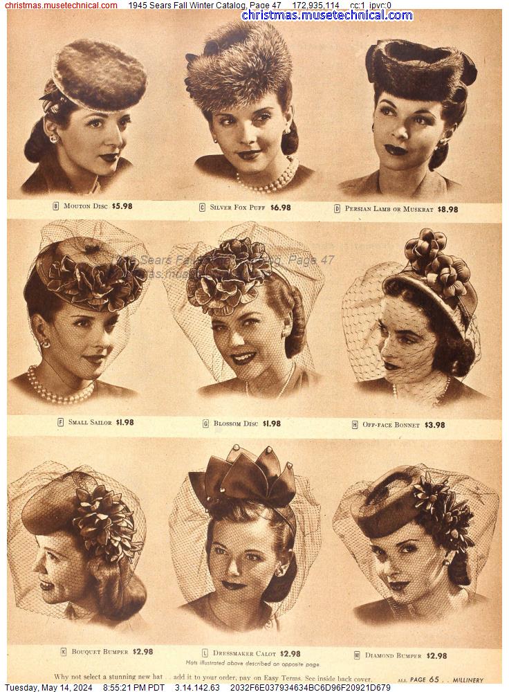 1945 Sears Fall Winter Catalog, Page 47