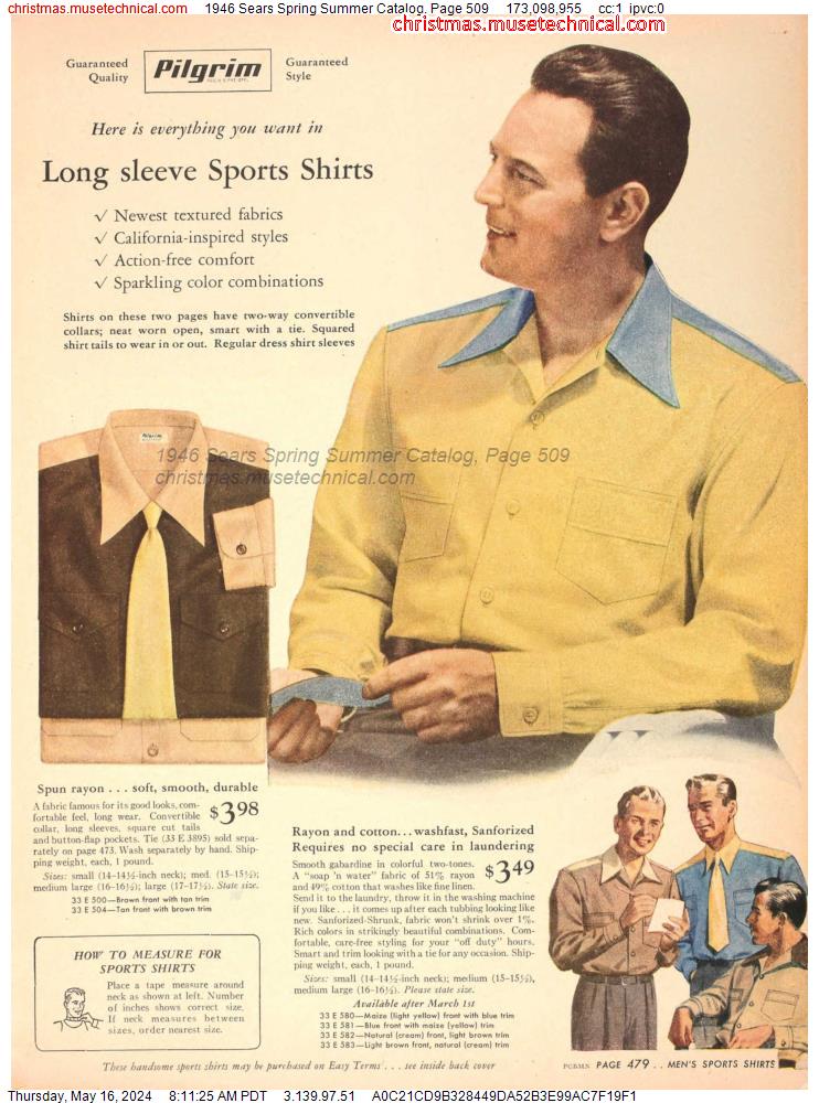 1946 Sears Spring Summer Catalog, Page 509