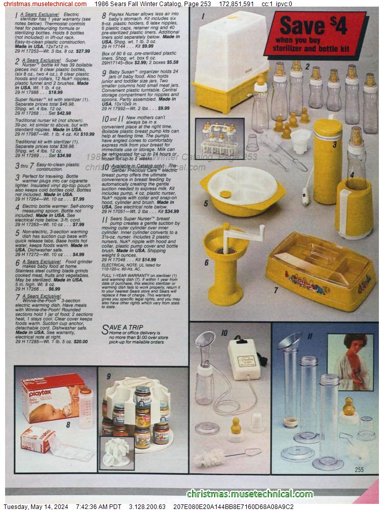 1986 Sears Fall Winter Catalog, Page 253