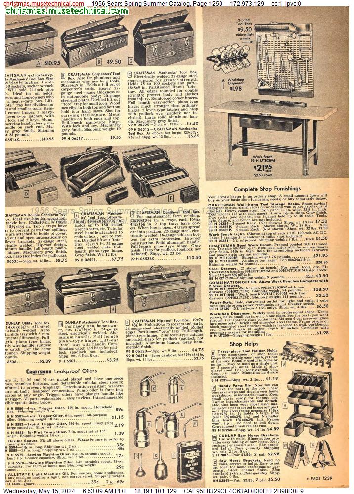1956 Sears Spring Summer Catalog, Page 1250